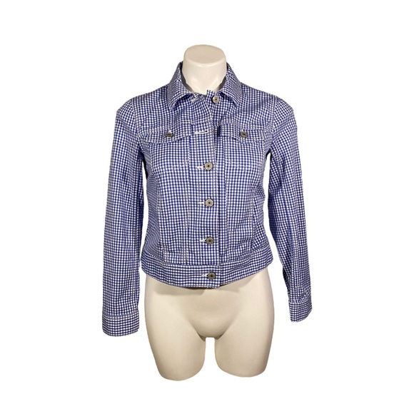 Blue/White Gingham Jacket - Picture 2 of 5